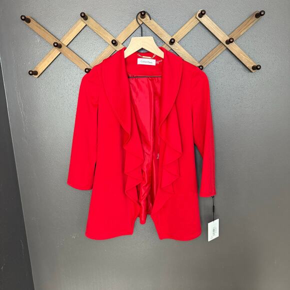 Calvin Klein waterfall front blazer size 2P - Picture 1 of 5